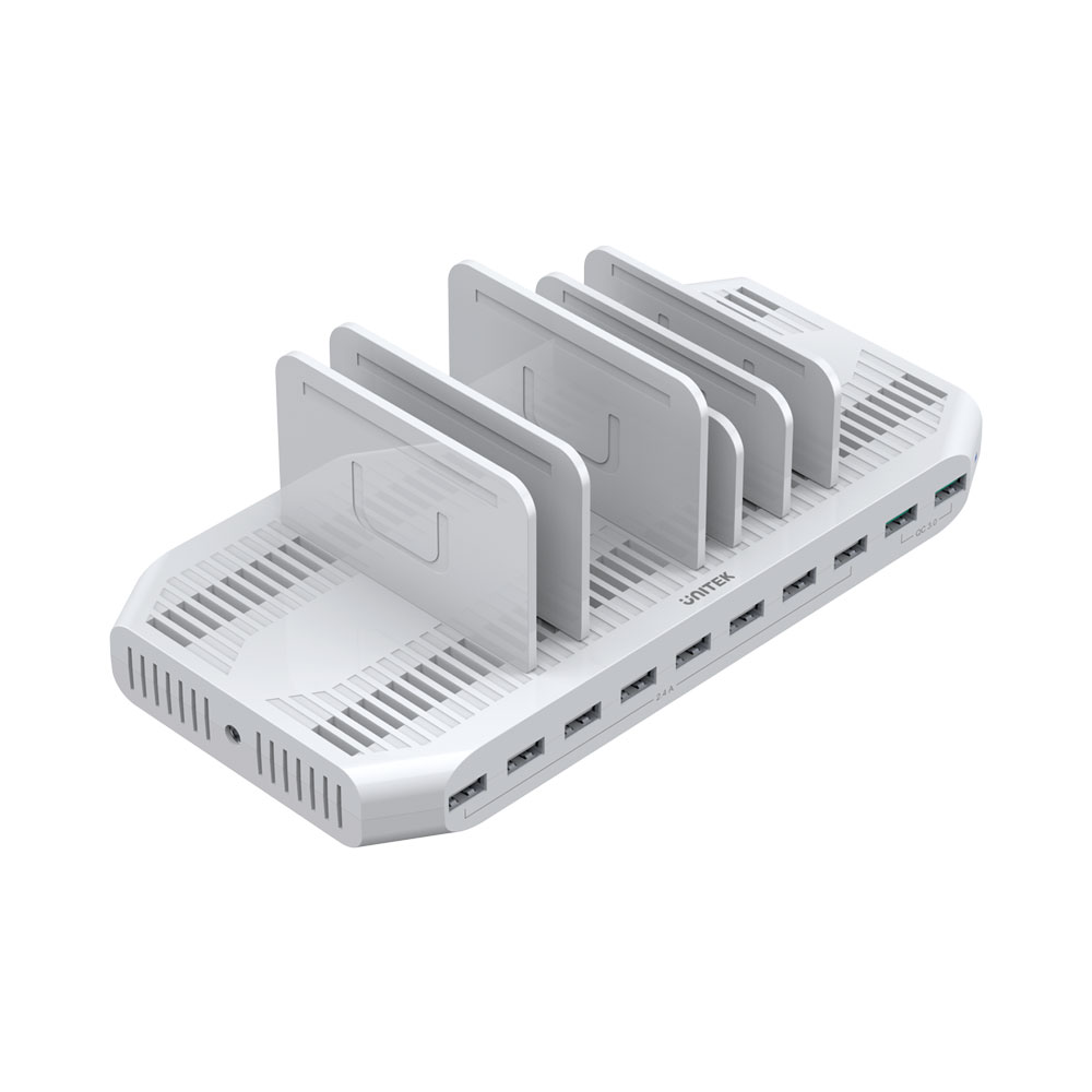 UNITEK Y-2190A | 96W 10-PORT USB CHARGING STATION WITH 2× QC3.0 PORTS