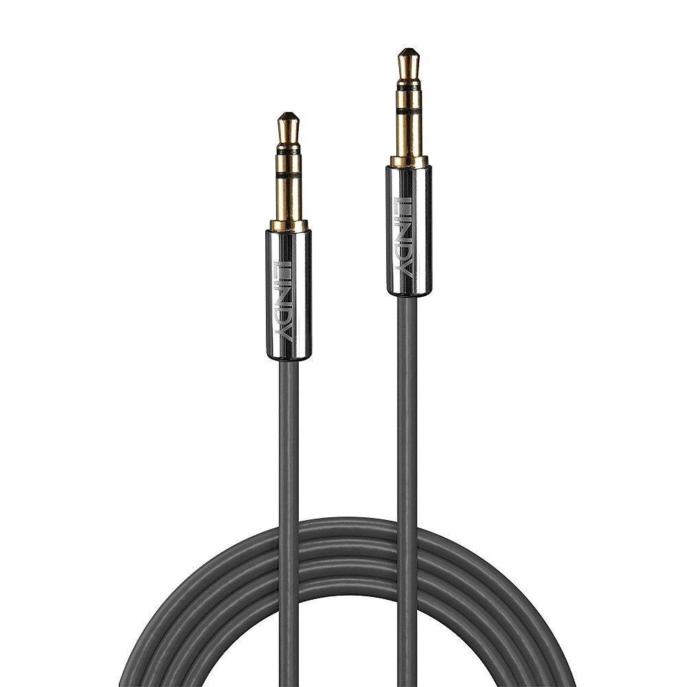 LINDY CROMO LINE 35320 | 0.5M 3.5MM MALE TO MALE AUDIO CABLE - Image 2