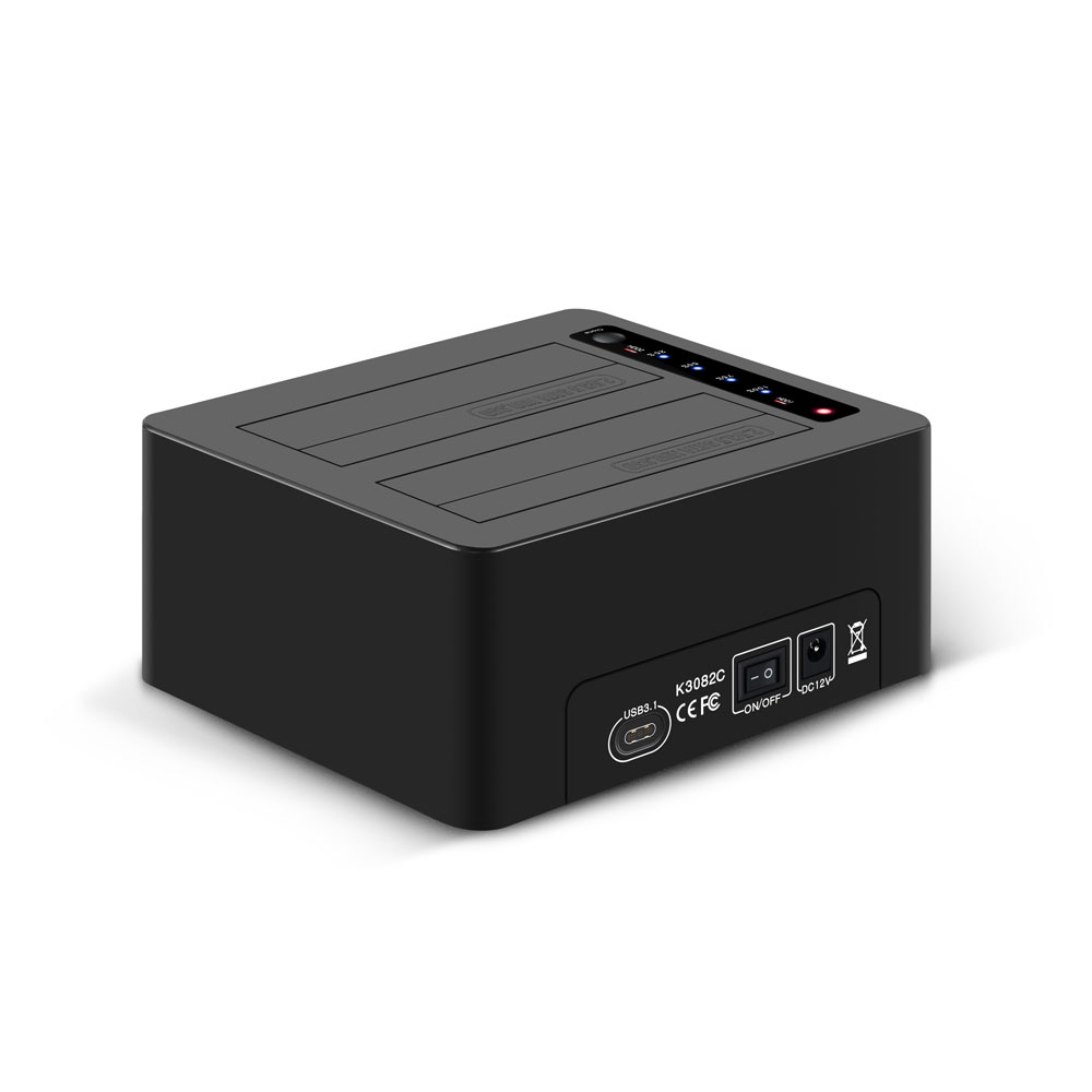 MAIWO K3082C | 2-BAY SATA HDD OFFLINE CLONE DOCKING STATION VIA USB3.2 GEN2 TYPE-C 10GBPS