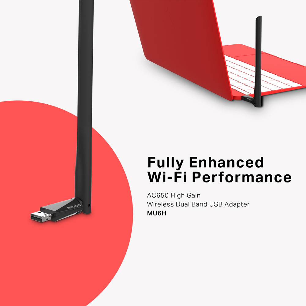 MERCUSYS MU6H | AC650 HIGH-GAIN WIRELESS DUAL-BAND USB ADAPTER - Image 4