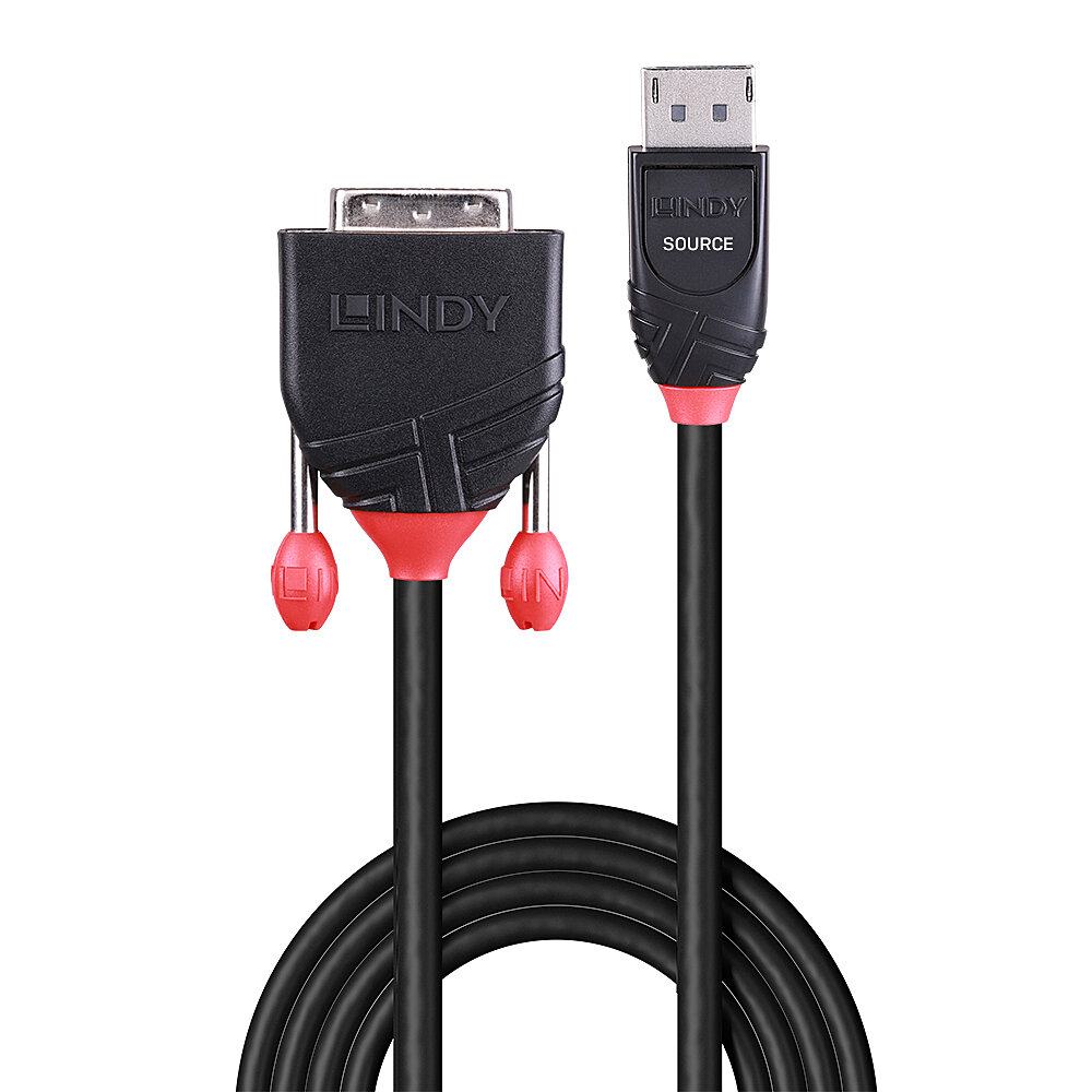 LINDY 41490 | 1M DISPLAYPORT TO DVI-D ADAPTER CABLE - Image 4