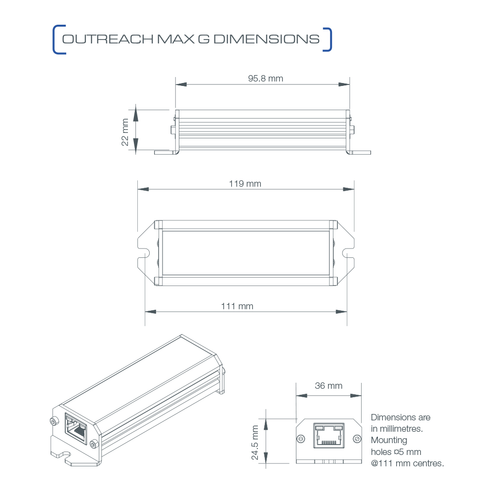 VERACITY VOR-ORM-G | OUTREACH MAX G POE-POWERED GIGABIT ETHERNET REPEATER TO EXTEND NETWORK REACH BY 100M WITH POE - Image 6