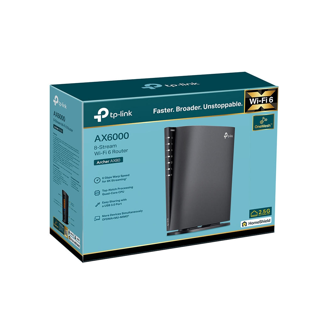 TP-LINK ARCHER AX80 | AX6000 DUAL-LINK 8X STREAM WI-FI 6 ROUTER WITH 2.5GBE PORT - Image 3